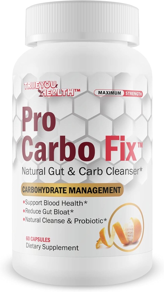 Pro Carbo Fix - Natural Gut & Carb Cleanse συμπλήρωμα - Plant Based Formula w/Probiotics - Υποστήριξη Digestive Health & Blood Health - Help Flush Carbs & Toxins - Προώθηση της Κανονικότητας & Μειωμένης Bloat Gut