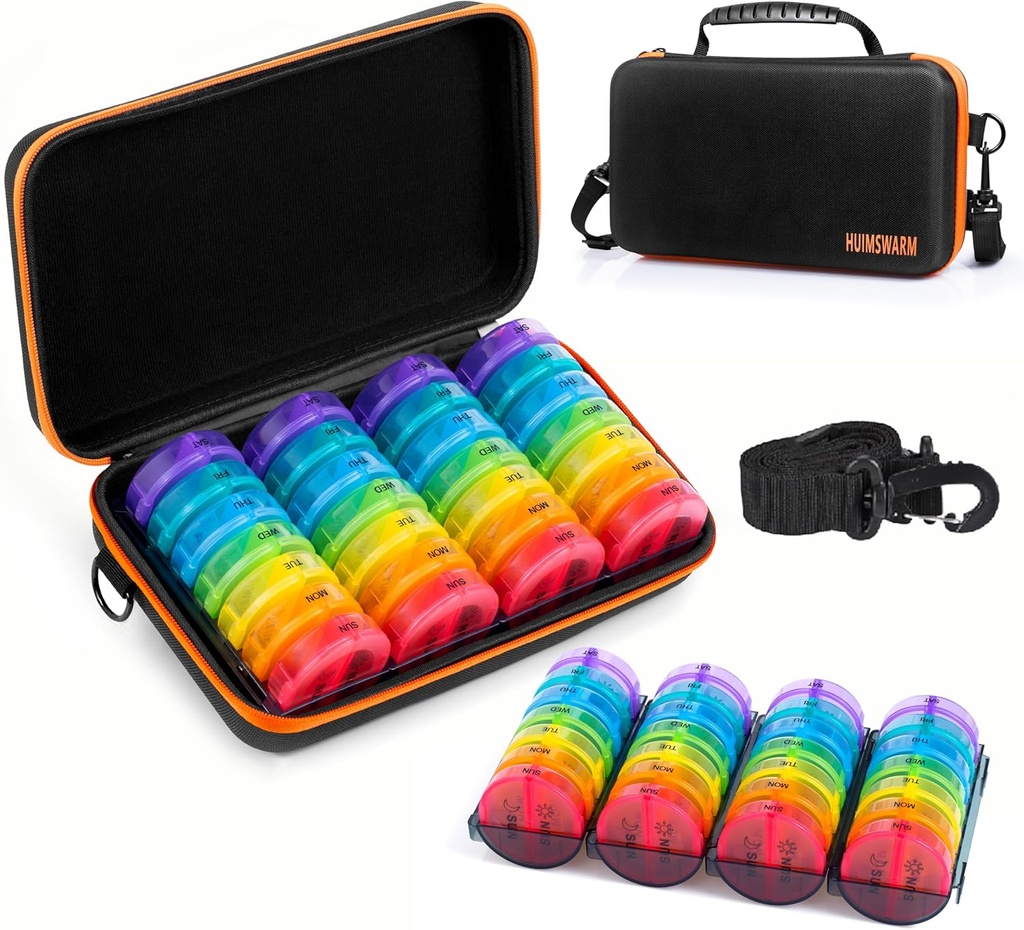 Μηνιαία διοργανώτρια χάπια 2 φορές την ημέρα, κουτιά χάπια και διοργανωτής 2 φορές την ημέρα, 7 ημέρα, μήνες, μπορεί να DIY,με την προστατευτική περίπτωση,διοργανωτής χάπι 2 φορές με ιμάντα ώμου .Άνετο λαβή,BPA-δωρεάν.