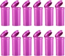 12 Pack Empty Plastic Pill Bottles with Caps, Airtight Multi-Purpose 13 Dram Pill Container with Pop Top Caps for Medicines, Supplements, or Any Small Items (Grape Opaque)