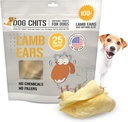 Σκύλος chits αρνί αυτιά για σκύλους – 100% φυσικό ψημένο αρνί treats σκύλου – χωρίς σπόρους, υψηλής πρωτεΐνης, χαμηλότερης πάχυνσης μάσημα – οδοντιατρική υγεία & κοινή υποστήριξη – για μεγάλα, μεσαία σκυλιά – 25 Pack