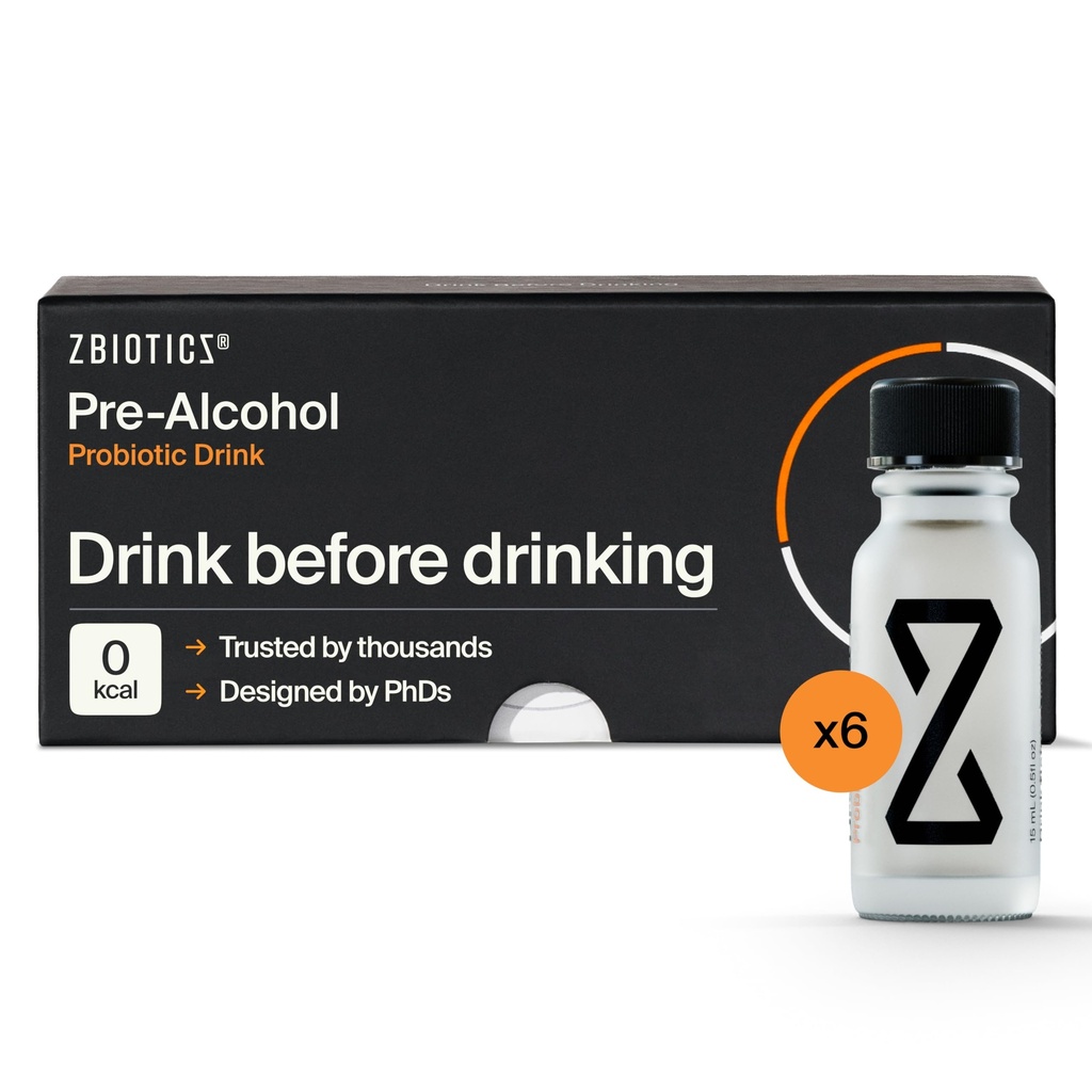 ZBiotics — Αισθανθείτε καλύτερα μετά το ποτό, αφύπνιση ανανεωμένο, επιστήμη-backed, πατενταρισμένο προβιοτικό για πιο εύκολο πρωινό, ταξίδια-φιλικά, 6-Pack των 0.5 Fl Oz μπουκάλια