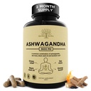 Organic Ashwagandha Root & Irish Sea Moss – 3.600 mg Ashwagandha συμπλήρωμα με μαύρο σπορέλαιο, & Burdock Root – φυτικό συμπλήρωμα για την ενέργεια, ηρεμία, διάθεση, & ευεξία, 120 Caps