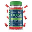 Vitamin B Complex Gummies για ενήλικες, B Complex συμπλήρωμα βιταμίνης για γυναίκες και άνδρες, Β Βιταμίνες Σύμπλεγμα Gummies για την ενέργεια και την υγεία του εγκεφάλου, φυσική γεύση φράουλα, 60 Count