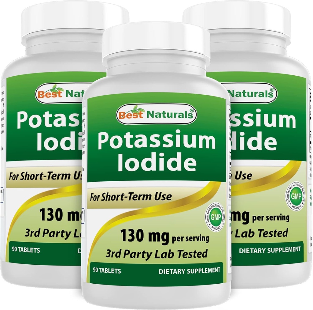 Best Naturals Ιωδιούχο κάλιο 130 mg ανά σερβιρίσματος - Συμπλήρωμα διατροφής, 90 δισκία (3)