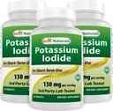 Best Naturals Potassium Iodide 130 mg per Serving - Dietary Supplement, 90 Tablets (3)