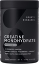 Sports Research Creatine Monohydrate - Κερδίστε Lean Μύες, Βελτιώστε την απόδοση και τη δύναμη και την υποστήριξη Ανάκτηση προπόνησης* - 5 g Μικρονωμένη κρεατίνη - 17.46 oz