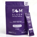 Som Sleep, Restful Sleep Powder Drink Mix w/Μελατονίνη, Μαγνήσιο, Βιταμίνη Β6, L-Θεανίνη & GABA – Vegan, Zero Sugar, Keto Friendly – Cherry, 10-Pack