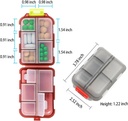 Weekly Travel Pill Organizer Box, 10 Διαμερίσματα Μικρό Fold Medicine θήκη, Καθημερινή AM PM Πρωινή νύχτα Pocket Travel Κάψουλα διανομής για βιταμίνη, ιχθυέλαιο, συμπλήρωμα, δισκίο, γκρι