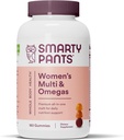 SmartyPants Women's Multivitamin Gummies: Omega 3 Fish Oil (EPA/DHA), Methylfolate, CoQ10, Vitamin D3, C, Vitamin B12, B6, A, K & Zinc, Inositol, Gluten Free, 180 Count (30 Day Supply)