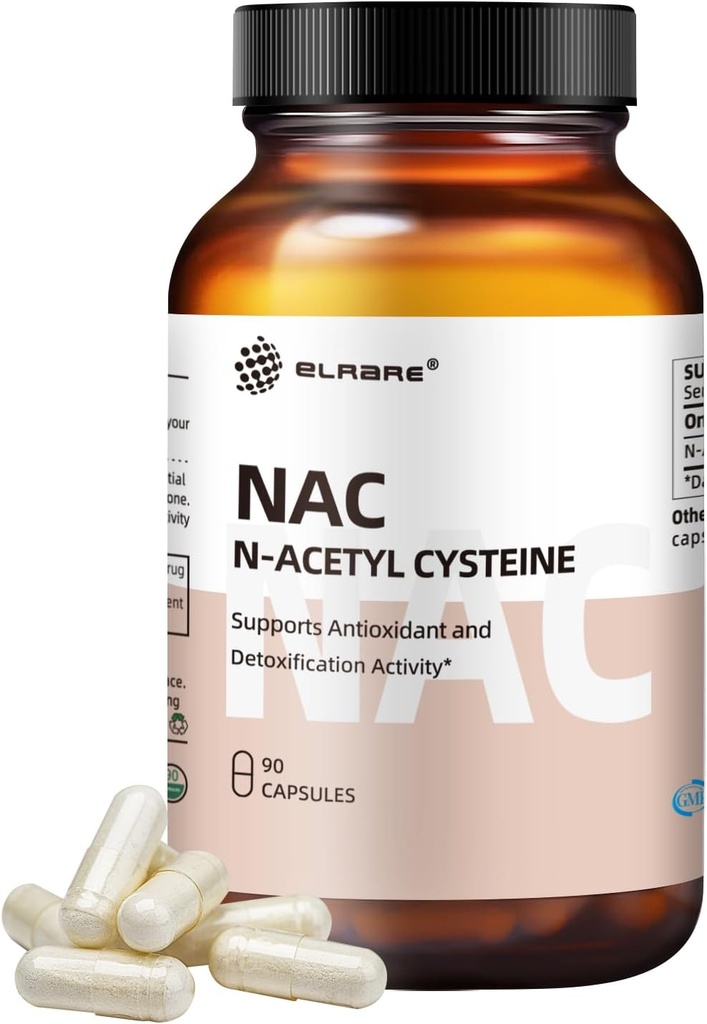 Συμπλήρωμα N-Acetyl-L-Cysteine (NAC) 450mg, Αντιοξειδωτικό, Promotes Liver&Kidney Detox, Υποστηρίζει την αναπνευστική υγεία και την ανοσοποιητική λειτουργία, 90 κάψουλες
