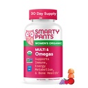 SmartyPants Organic Women's Multivitamin Gummies: Biotin, Methylfolate, Omega 3 (ALA), Vitamin D3, C, Vitamin B12, B6, A, K & Zinc, Inositol, Gluten Free, Vegetarian, 120 Count (30 Day Supply)