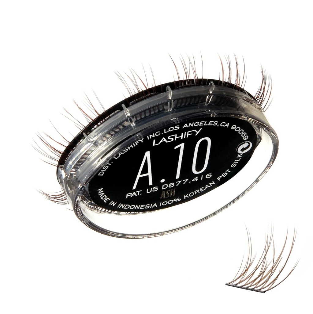 Lashify Ενισχύστε τις επεκτάσεις βλεφαρίδων 10mm Gossamer Refill, Ash Color, DIY False Lashes for a Natural Look