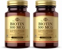 Solgar Biotin 300 mcg - 100 δισκία, συσκευασία των 2 - Υποστηρίζει υγιές δέρμα, νύχια & μαλλιά - μη-GMO, Vegan, χωρίς γλουτένη, χωρίς γαλακτοκομικά, Kosher - 200 Σύνολο Σερβίρει
