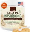 iHeartDogs Turkey Mushroom Tail for Dogs for Lumps, Bumps & Lipomas with Bone Broth and 6 Mushroom Blend Powder