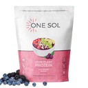 One Sol Lean Plant Based Protein Powder, Pea & Brown Rice Protein, Low Carb, Vegan Friendly - Γλουτένη, Λακτόζη, & Χωρίς σόγια - Όχι Προστιθέμενη Ζάχαρη, Μη ΓΤΟ, Καθαρή Διατροφή, Χωρίς Μπλόφα (Acai Berry Blast)