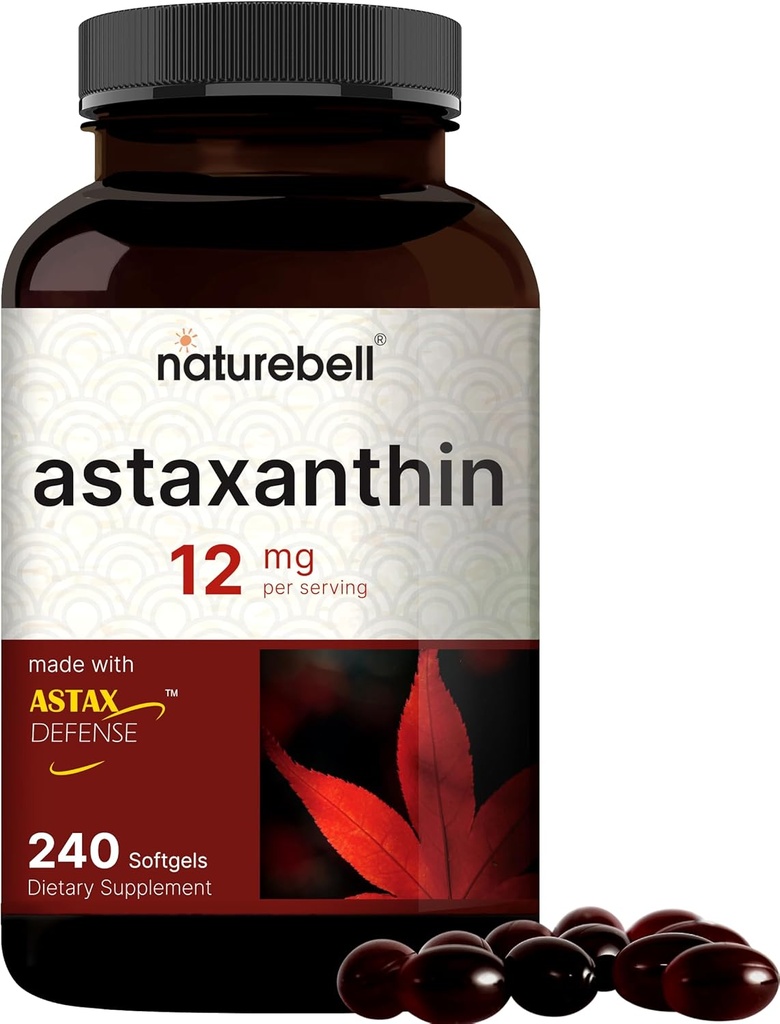 NatureBell Astaxanthin 12mg, 240 Softgels 
