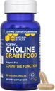 Acetylcholine Brain Food - Acetyl L-Carnitine & Alpha GPC συμπλήρωμα - Υποστηρίζει την παραγωγή Acetylcholine - Neurotransmitter συμπλήρωμα για Γνωστική λειτουργία - 60 κάψουλες
