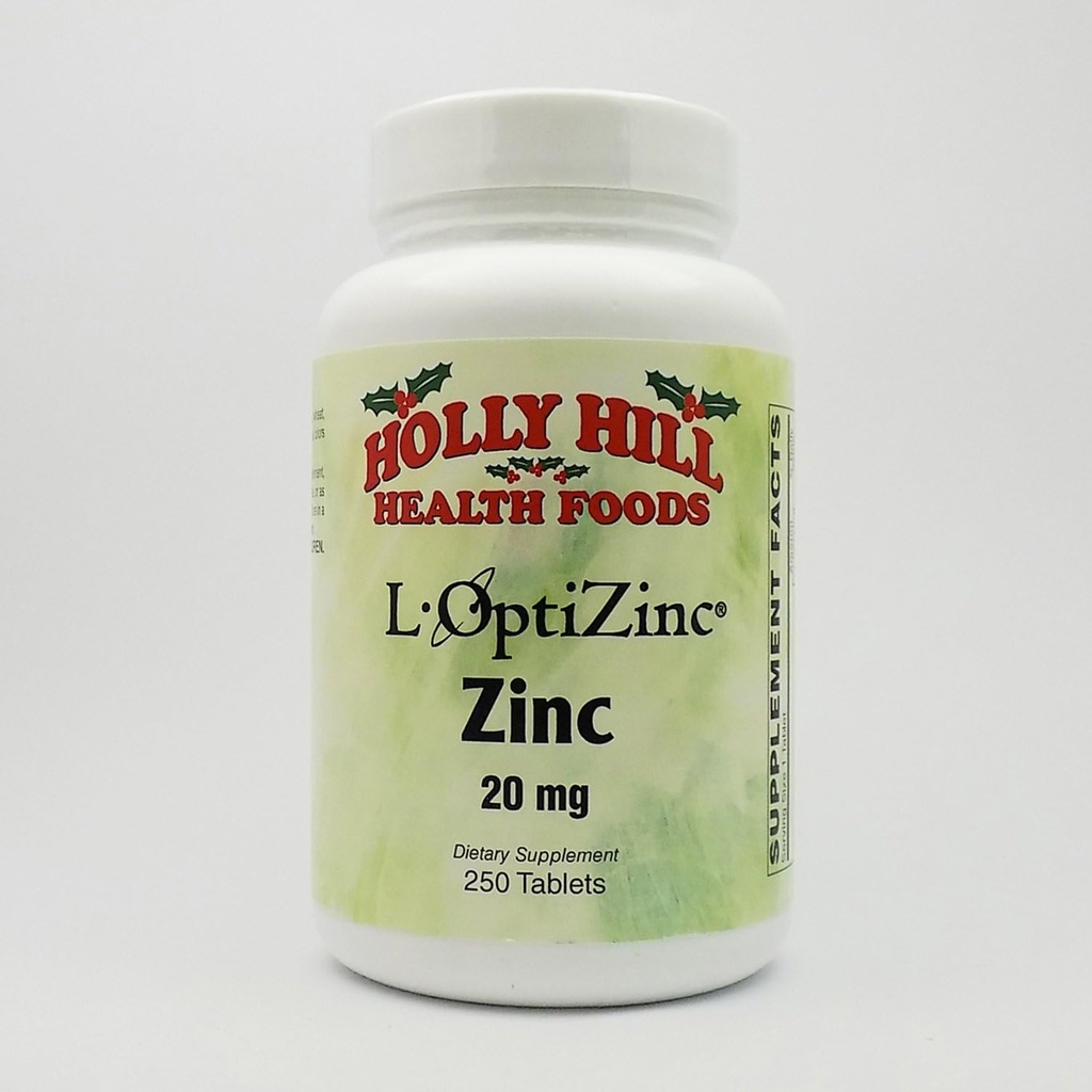 Holly Hill Health Foods, Ψευδάργυρος 20 MG, 250 δισκία