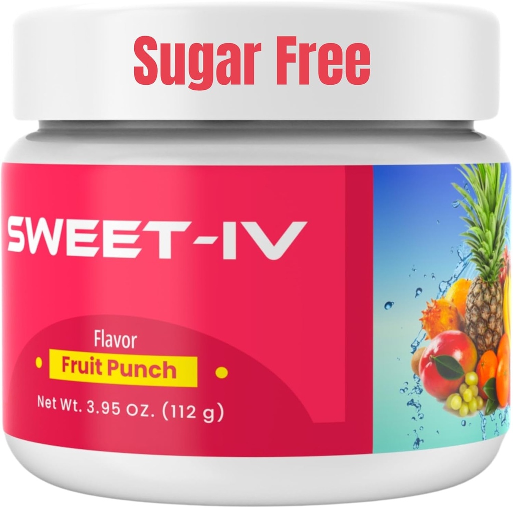 Sweet IV Ηλεκτρολύτης σκόνη – 3.9g σερβιρίσματος αρωματικό ποτό μείγμα μαγνήσιο, χαλκός – 40 σερβιρίσματα Μαγνήσιο σκόνη για τους λάτρεις του αθλητισμού, αθλητές – Νοστιμότατο και αναζωογονητικό (Fruit Punch)
