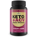 3X Great Results - Keto + ACV Detox Cleanse - 3 Μήνες Προμήθεια - Body Cleanse Detox - Colon Cleanse - Advanced Keto Detox Cleanse Formula with Fiber - Υποστηρίξτε Digetion & Immune Health