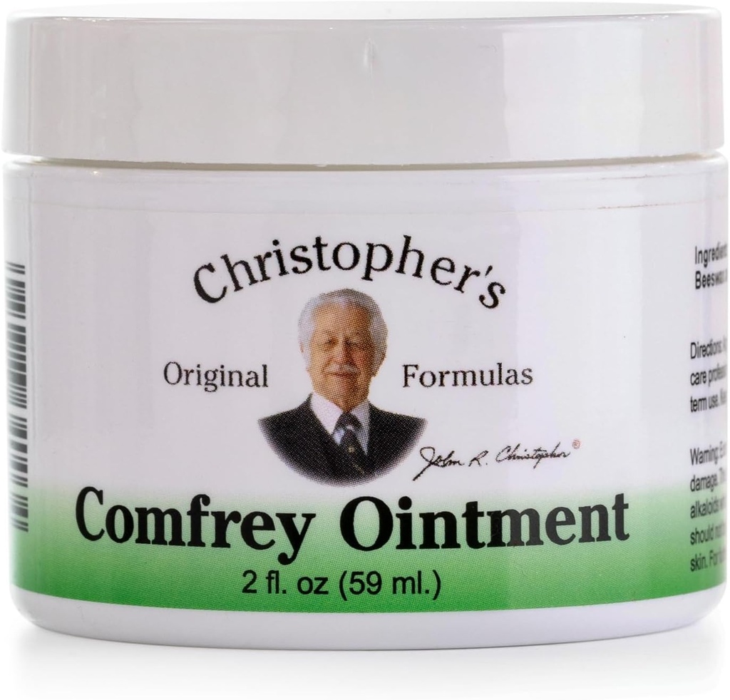 Christopher's Original Formulas Comfrey Ointment, 2 Ounce – Herbal Ointment with Organic Comfrey Leaf in a Natural Beeswax and Olive Oil Base