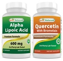 Best Naturals Alpha Lipoic Acid 600 mg & Quercetin με Bromelain