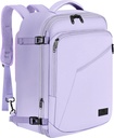 MATEIN Συνεχίστε την Backpack για γυναίκες, 40L Heavy Duty Travel Backpack αεροπλάνο εγκεκριμένο, διευρυνόμενο απλό πακέτο μόδας, συχνά ταξιδιωτικά δώρα, ελαφρύ μωβ