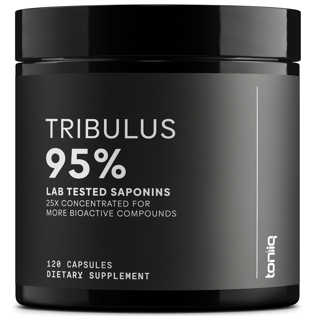 Toniiq Tribulus Terrestris για άνδρες - Ultra High Potency 25:1 Extract με 95% Σαπωνίνες - 1300mg Καθαρή & Συμπυκνωμένη Φόρμουλα - Εργαστήριο Τρίτου μέρους Δοκιμασμένο για καθαρότητα & Ποιότητα - 120 κάψουλες