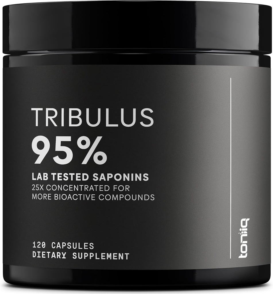 Tribulus Terrestris for Men - Ultra High Potency 25:1 Extract with 95% Sapoins - 1300mg Pure & Concentred Formula - Third-Party Lab Tested for Purity & Quality - 120 Κάψουλες