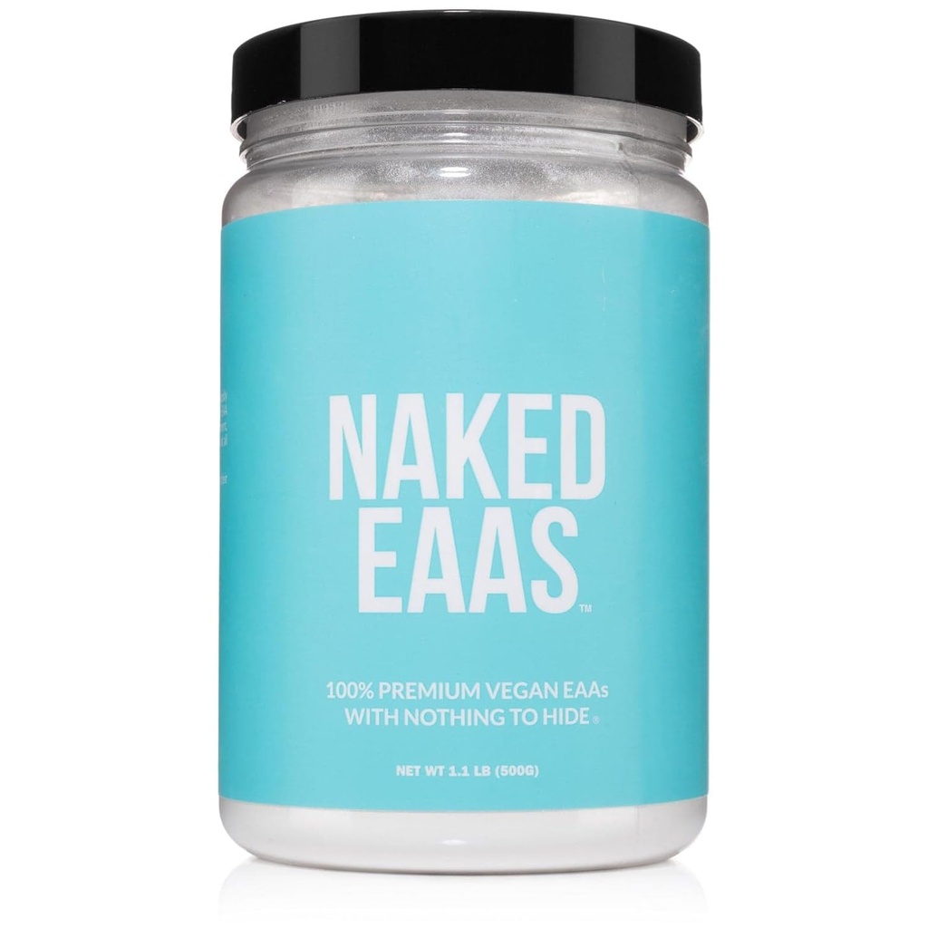 NAKED EAAs Amino Acids Powder - 50 μερίδες - Vegan Unflavred Essential Amino Acids 500 Grams - Στιγμιαίο Όλα τα φυσικά EAAs συμπλήρωμα σκόνης