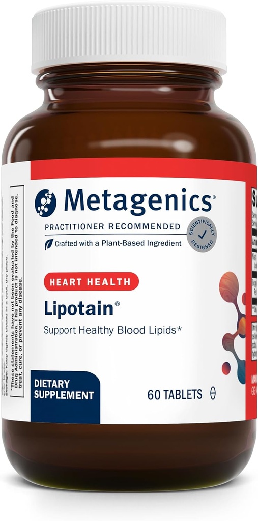 Metagenics Lipotain - Μη- Flush Niacin & Guggul Extract - Υποστηρίζει υγιή λιπίδια αίματος & ισορροπία χοληστερόλης * - Ινοσιτόλη Ηξανικοτινικά δισκία για την καρδιαγγειακή & κυτταρίτιδα υγεία * - 60 δισκία
