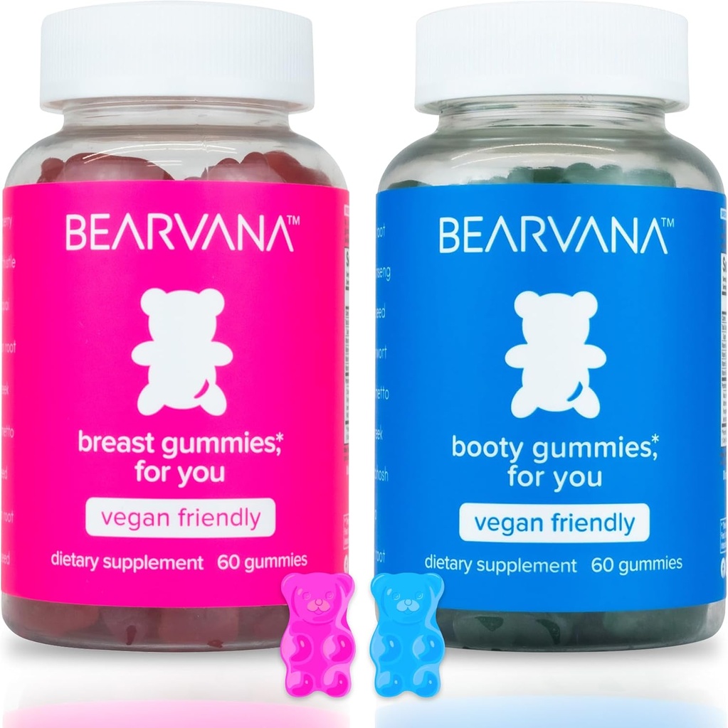 BEARVANA Top & Peach Υποστήριξη Combo Pack Gummies για τις γυναίκες 