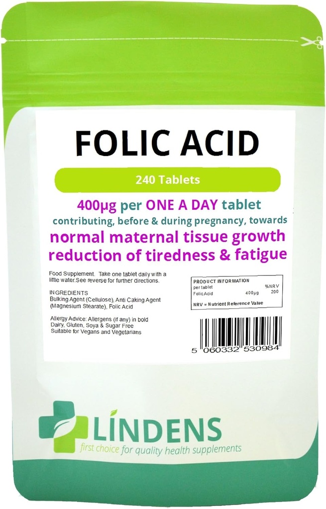 Tabletισκία Φολικό οξύ 3- Συσκευασία 720 Tabletισκία, 400mcg - ONE A Day (φωτασίνη, Βιταμίνη B-9)