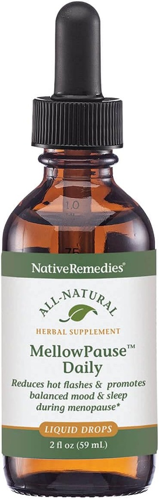 Native Remedies MellowPause - Φυσικό Ομοιοπαθητική Φόρμουλα Βοηθά στη μείωση των καυτές αναλαμπές, Mood Swings, Αϋπνία και Νυχτερινές Ιδρώσεις