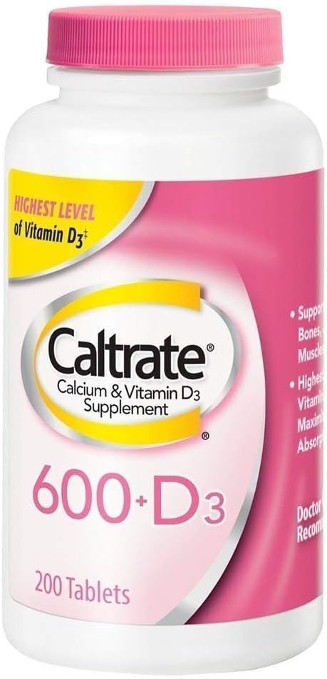 Caltrate 600+d συμπλήρωμα ασβεστίου με δισκία βιταμίνης D, 200 Ea (πακέτο των 3)