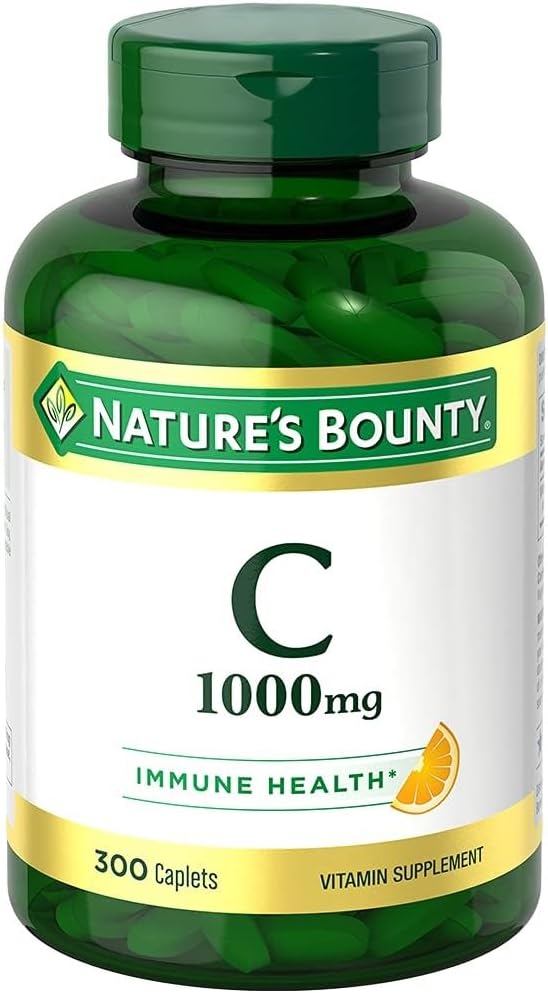 Vitamin C 1000mg, υποστηρίζει ανοσοποιητική και αντιοξειδωτική υγεία, συμπλήρωμα βιταμίνης C, 1 ανά ημέρα, 300 χορτοφαγικές αιγίδες
