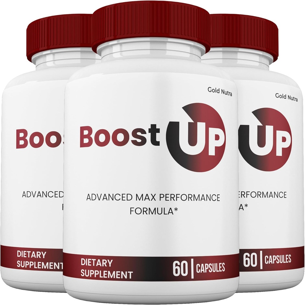 Boost Up Capsules, Boost Up Pills, All Natural Supplement, BoostUp Maximum Strength Pastillas 60 Capsules per Bottle (3 Pack)