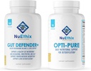 NuEthix Formulations Detoxification and Microbiome Balance Supplement Bundle of Opti-Pure, 30 Services and Gut Defender+, 90 Services
