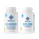 NuEthix Formulations Detoxification and Microbiome Balance Supplement Bundle of Opti-Pure, 30 Services and Gut Defender+, 90 Services