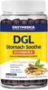 Enzymedica, DGL Stomach Soothe, Deglycyrrhizinated Licorice Gummies for Digestive Support & Gut Health, Chocolate, 74 Count