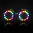 GloFX Programmable LED Glasses - 350 Full Color Modes - USB Rechargable Light Up Glasses for Edm Music Festival Rave Party Dance Performance Κοστούμι Cosplay