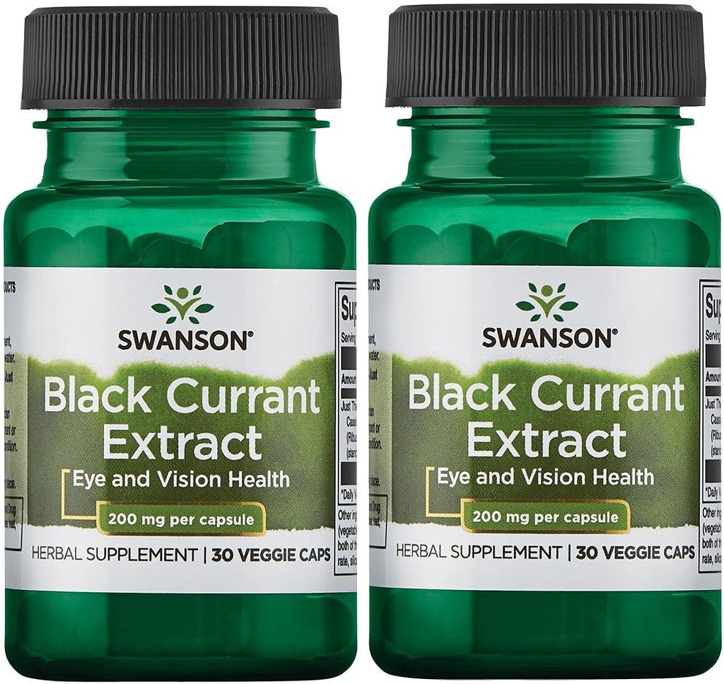 εκχύλισμα μαύρου φραγκοστάφυλου Swanson 200 mg 30 Veg Caps 2 Pack