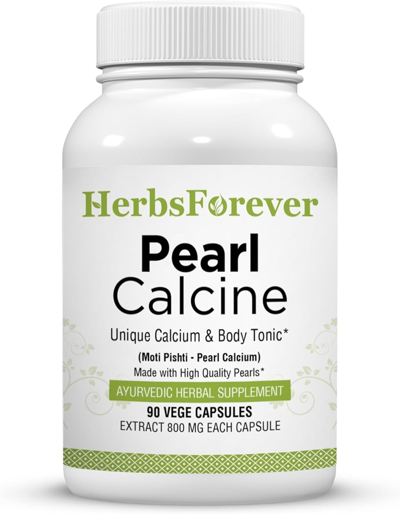 Βότανα για πάντα Pearl Calcine Κάψουλες Συμπλήρωμα οστών Προωθεί υγιή οστά και ισχυρά δόντια 90 κάψουλες