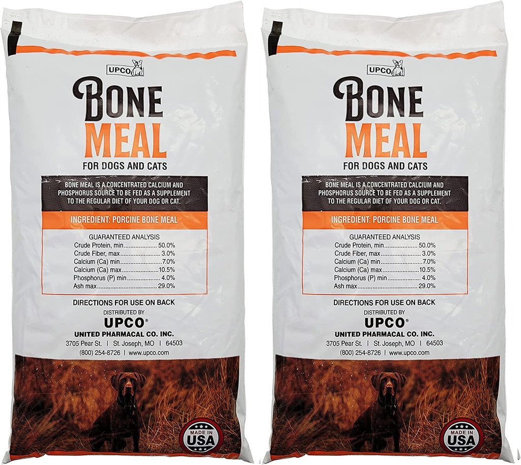 Bone Meal Steamed Powder for Dogs and Cats 2 Pack Σύνολο 2 Λίρες από το Upco Bone Meal Made in USA