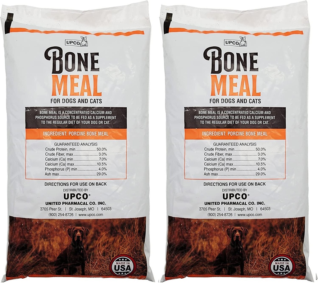 Bone Meal Steamed Powder for Dogs and Cats 2 Pack Σύνολο 2 Λίρες από το Upco Bone Meal Made in USA