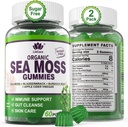 (2 Pack) Sea Moss Gummies - Ιρλανδική θάλασσα Moss Gummies για ενήλικες & παιδιά - Advanced Superfood Seamoss συμπλήρωμα με Βιολογικό Bladderwrack & Burdock Root Extract, ACV για την καθημερινή ανοσοποίηση, Gut Cleanse, Vegan