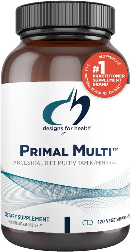 Σχέδια για την Υγεία Primal Multi - Paleo-Friendly Multivitamin Supplement with Folate, Tocotrienols, Lutein + Broccoli Seed, Ανοσοποιητική Υποστήριξη Βιταμίνες D (2000 IU), C + Ψευδάργυρος (120 Κάψουλες)