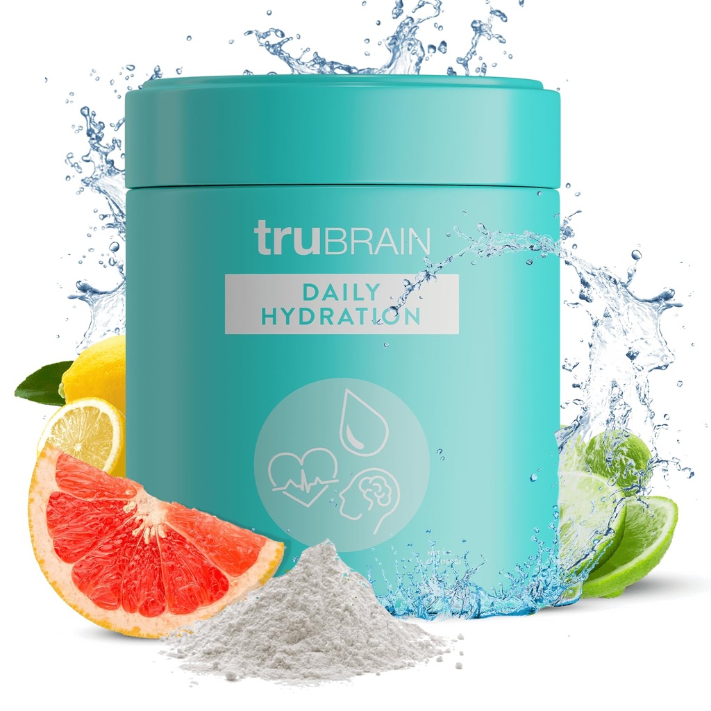TruBrain Καθημερινή Ενυδάτωση - Ενίσχυση Εστίασης και Ενέργειας με Electrolyte-Rich Συμπλήρωμα. Μείνετε Ενυδατωμένοι & Συναγερμοί!