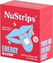 NuStripsTM Ενεργειακές ταινίες ταχείας διάλυσης με 50mg καφεΐνη, L-Θεανίνη και βιταμίνη B12 – Άμεση ενέργεια και εστίαση χωρίς Jitters ή συντριβή – Λειτουργεί ταχύτερα από τον καφέ – Αναψυκτικό λεμόνι – 30 ταινίες
