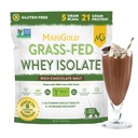 MariGold Grass-fed Whey Protein Isolate Powder - Πλούσια σοκολάτα Βύνη Γεύση - 1 Lb 
